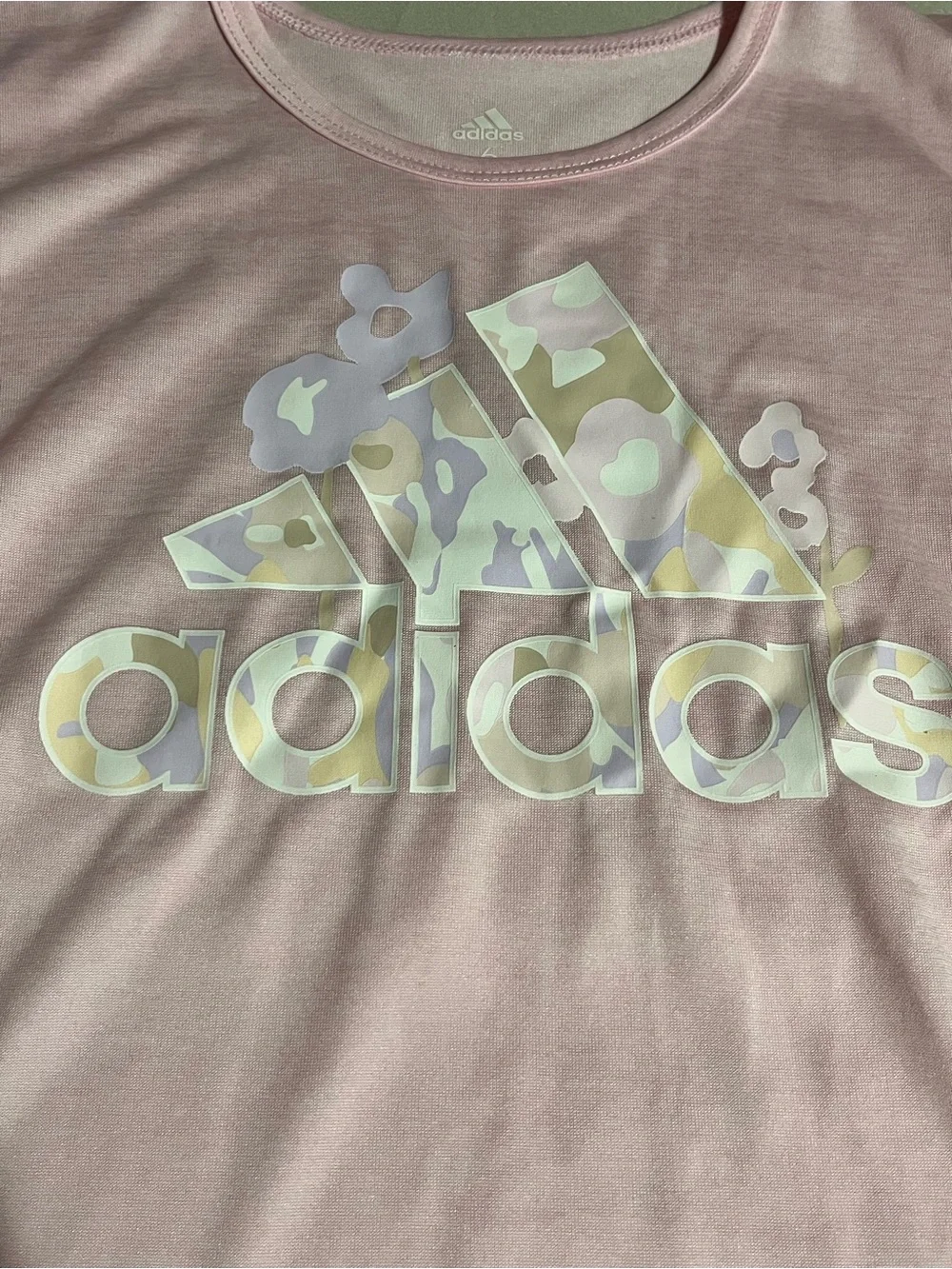 adidas Pink Floral Camouflage Girls Matching Set Girls Size 6 New with Tags